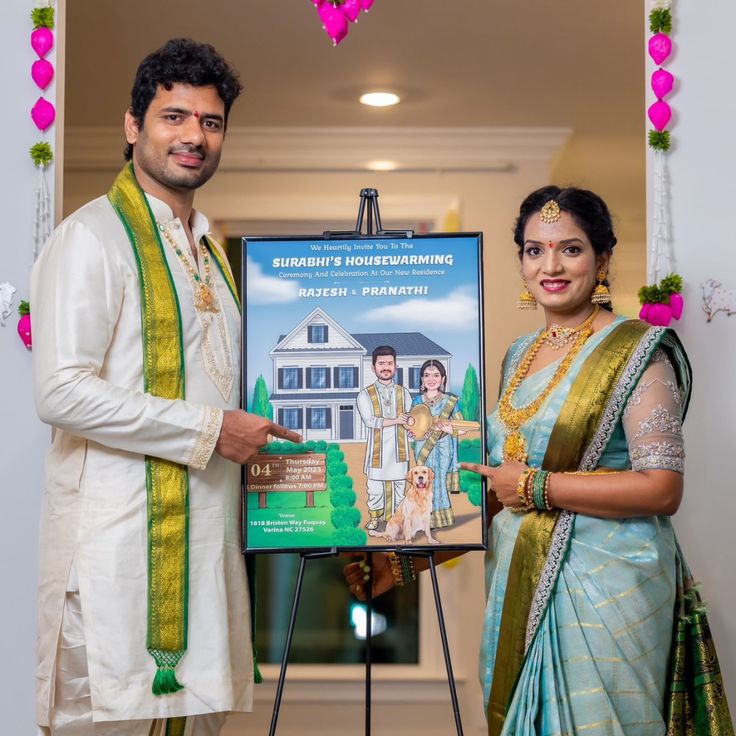 housewarming welcome board sign grhapravesh invitation (1)